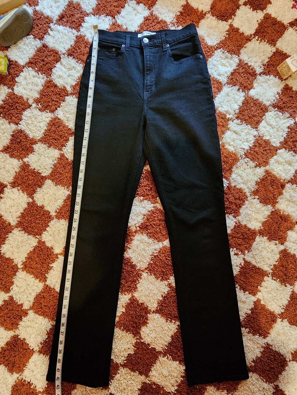 Reformation Black Audrey High Straight Jean